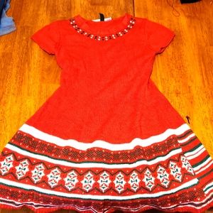Girls Xmas sweater dress
